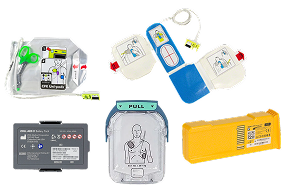 AED replacement pads and batteries